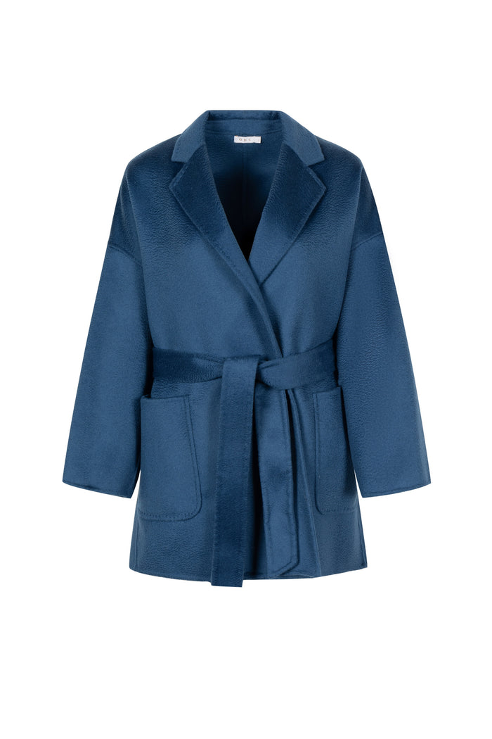 NOELLE MERINO WRAP SHORT COAT