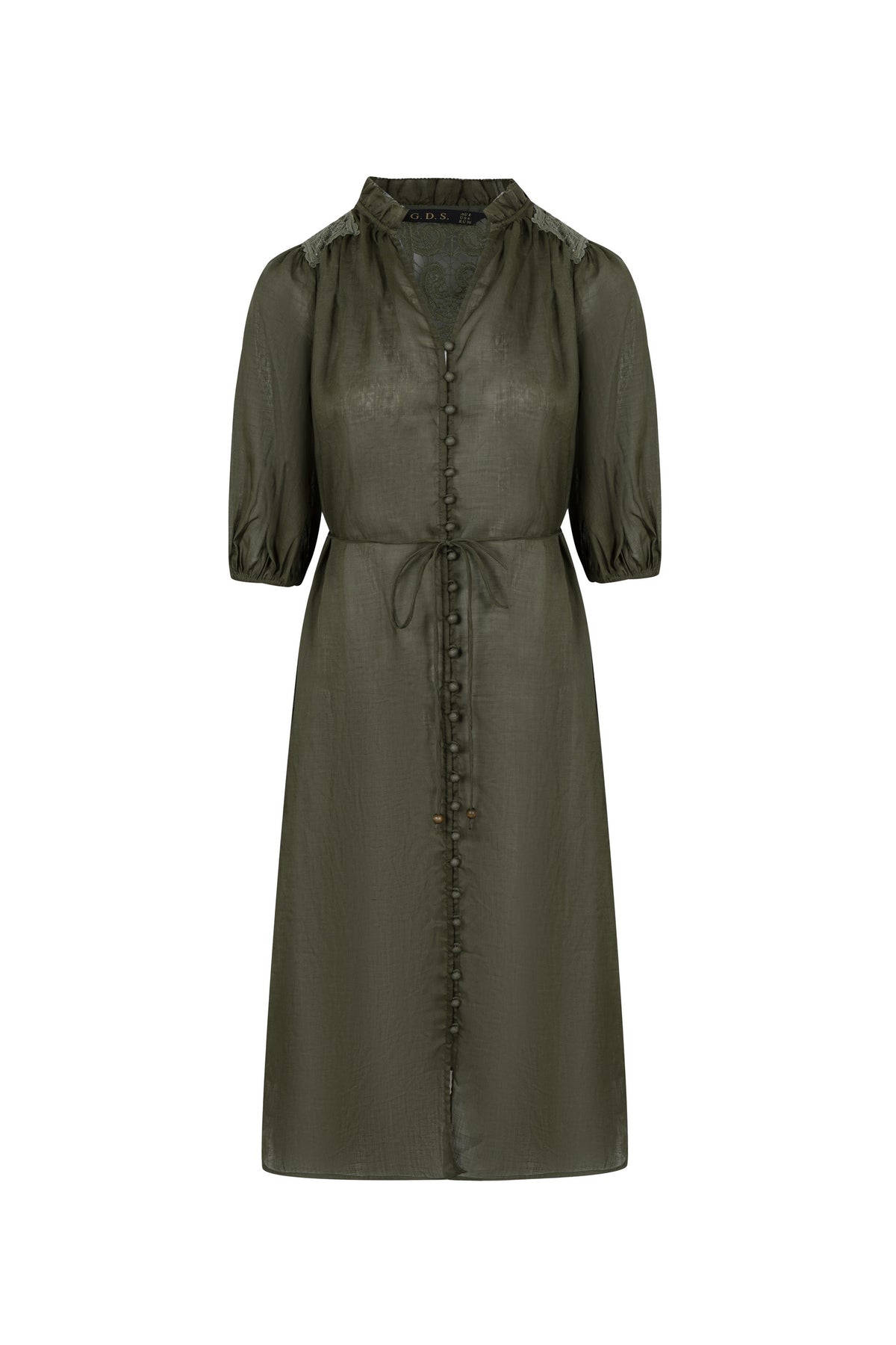EDDA LINEN LACE DRESS