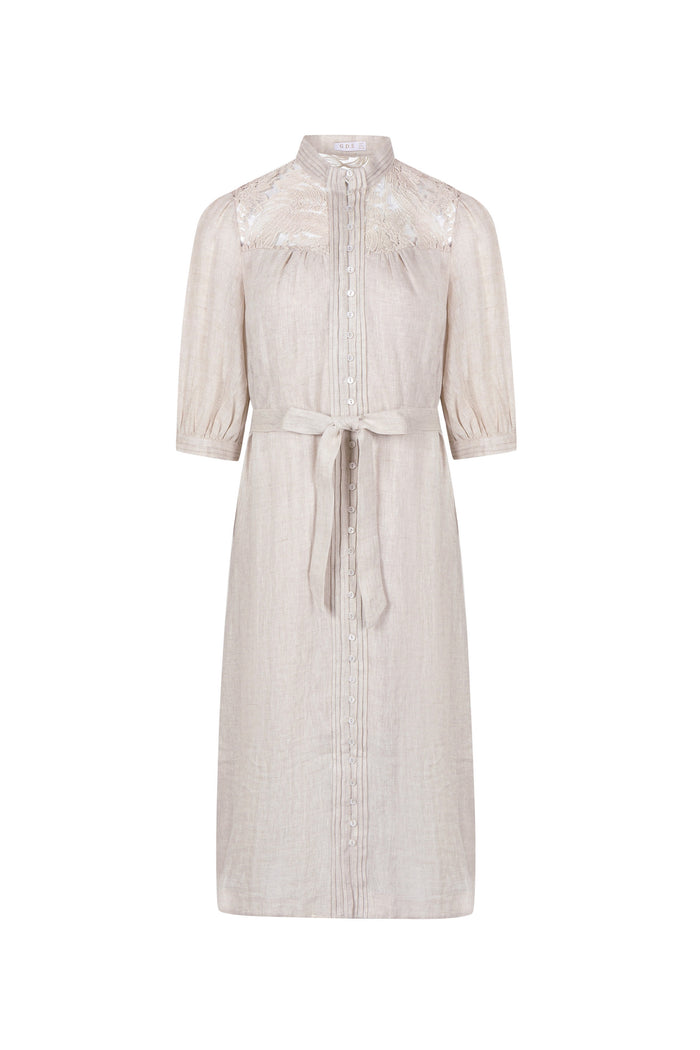 ILA BELTED LACE DRESS