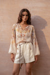ATTICUS PRINTED BLOUSE