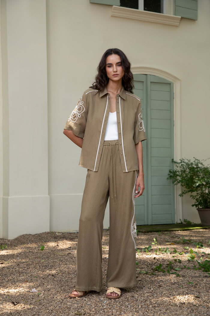 MEADOW  EMBROIDERED PANTS