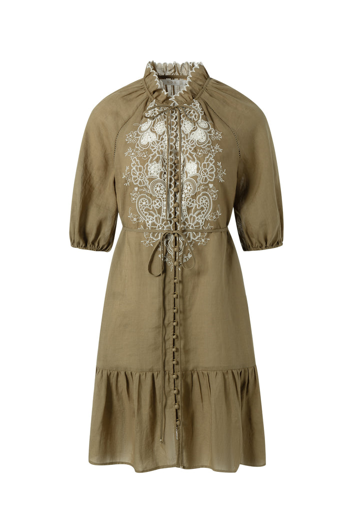 GENEVIEVE EMBROIDERED DRESS