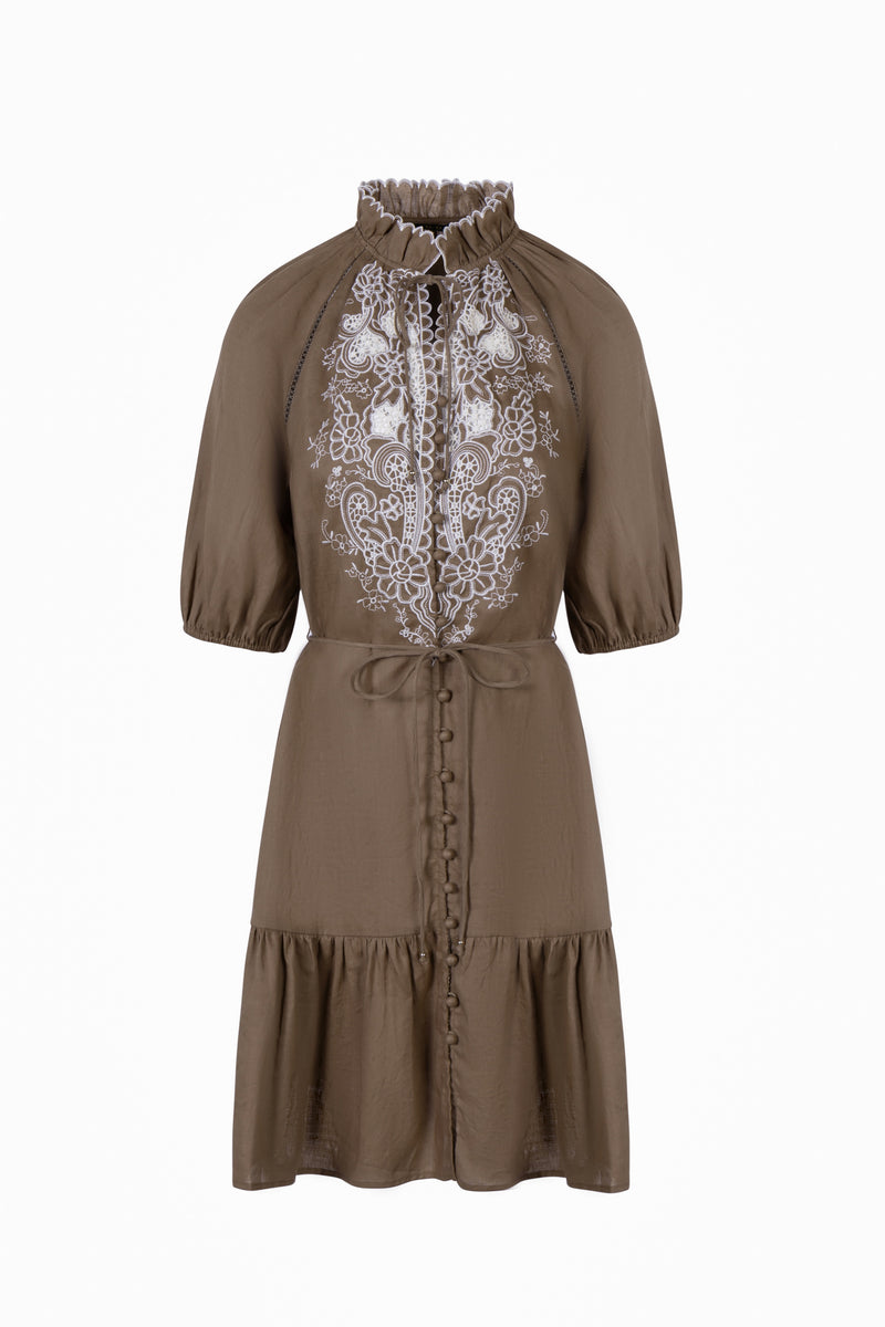 GENEVIEVE EMBROIDERED DRESS