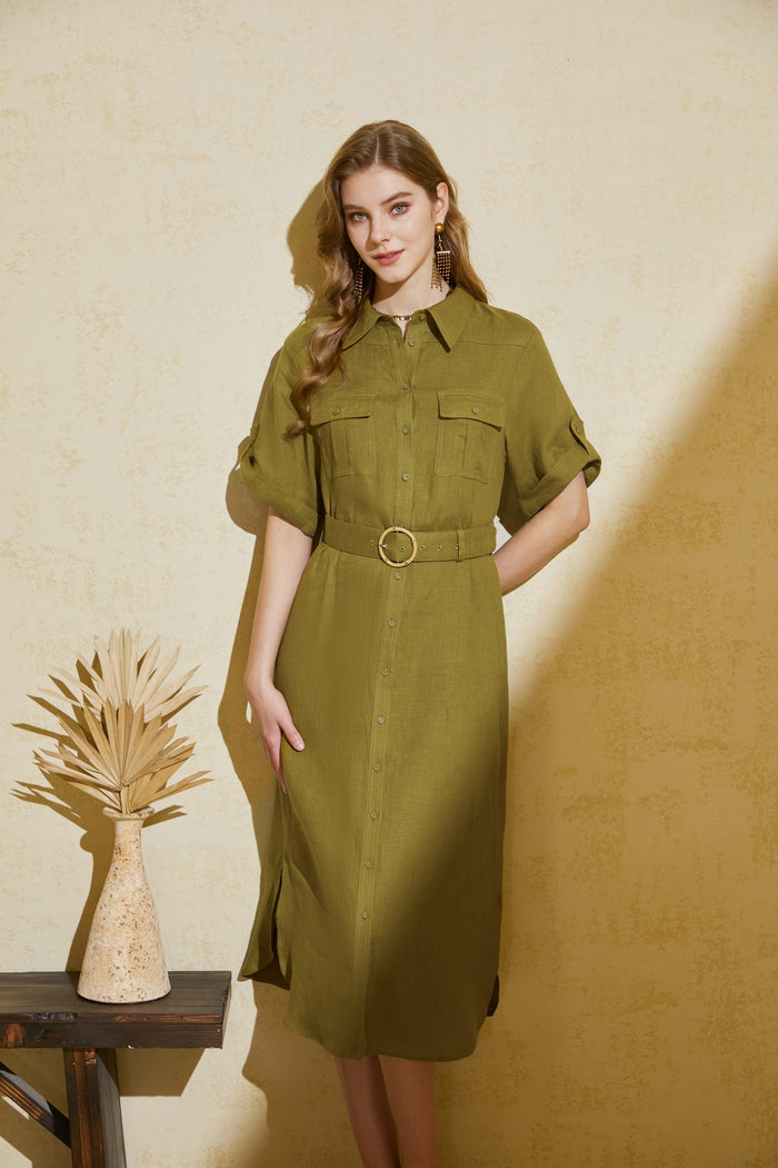 EMILY LINEN DRESS
