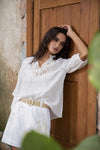 GENEVIEVE EMBROIDERED BLOUSE