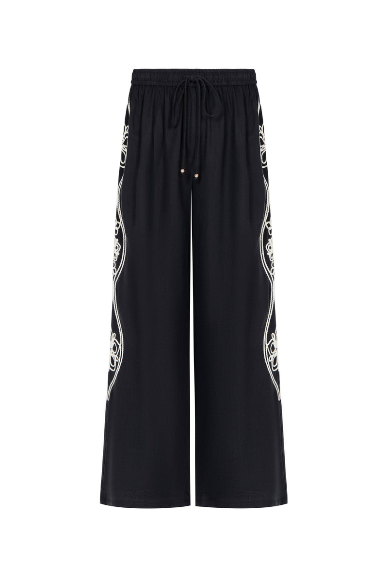 MEADOW  EMBROIDERED PANTS