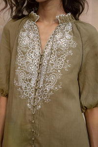 GENEVIEVE EMBROIDERED DRESS
