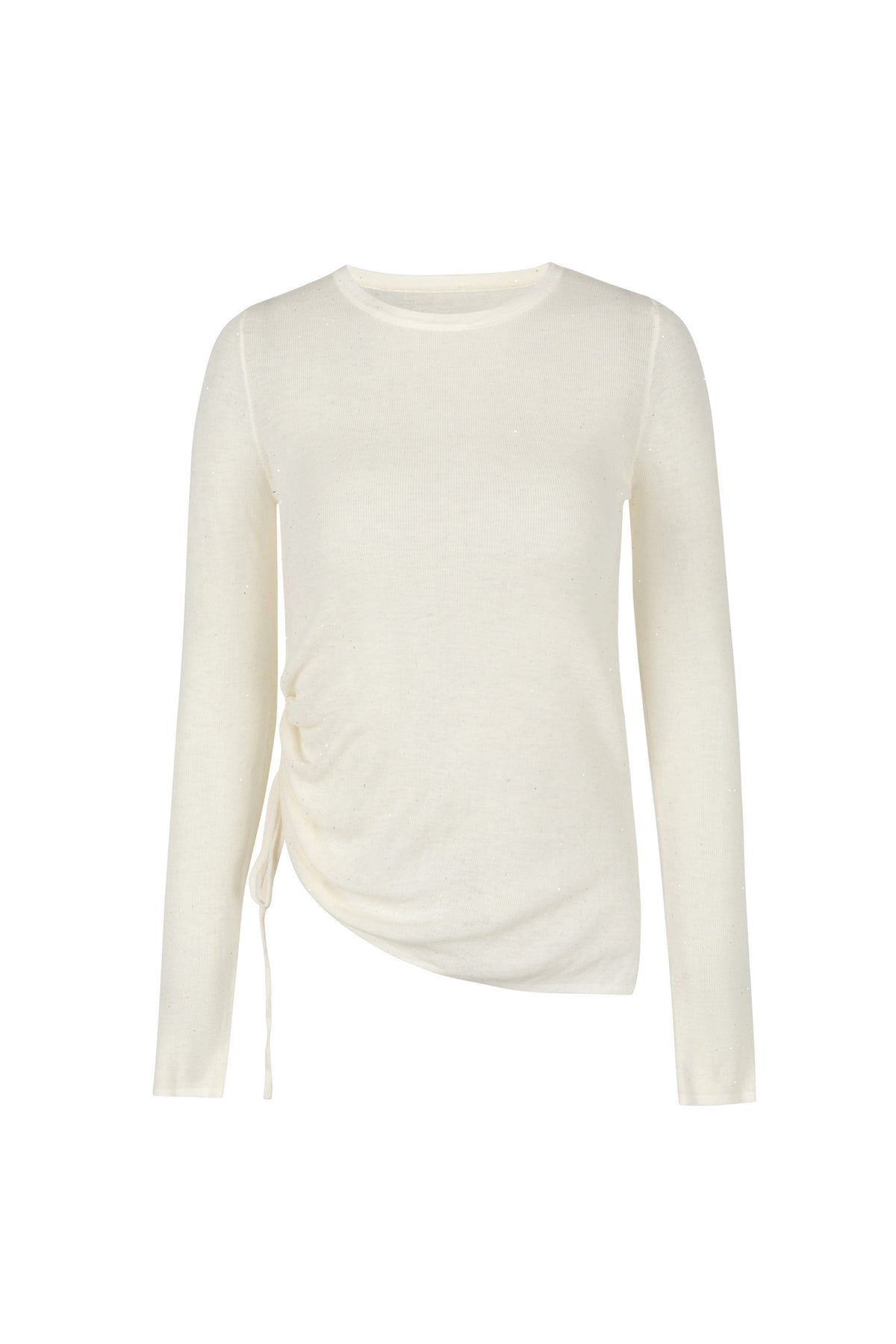 CAMILA LUREX CINCH SIDE WOOL SWEATER