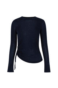 CAMILA LUREX CINCH SIDE WOOL SWEATER