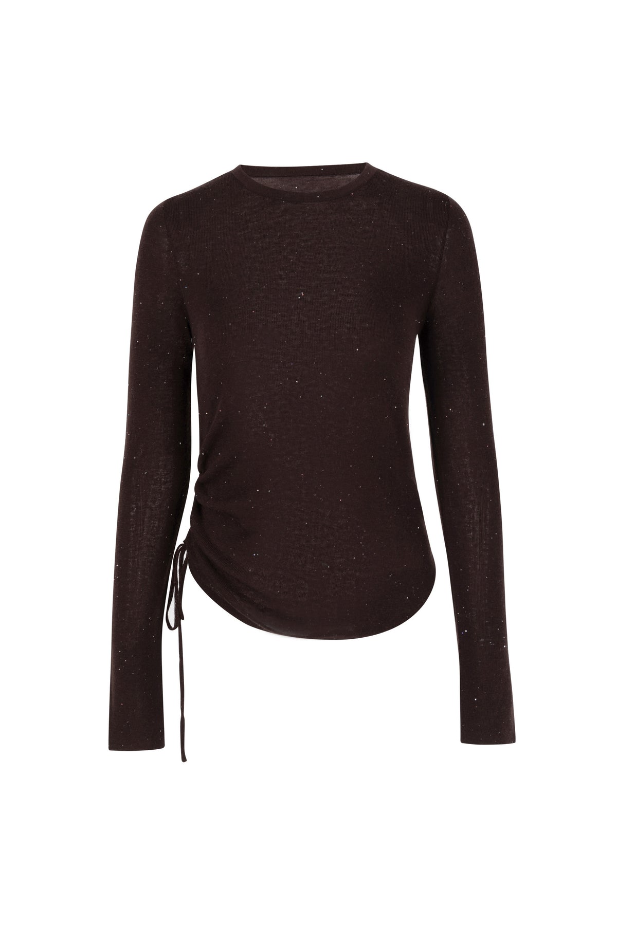 CAMILA LUREX CINCH SIDE WOOL SWEATER