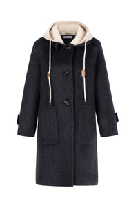 FIONA HOODED DUFFLE COAT