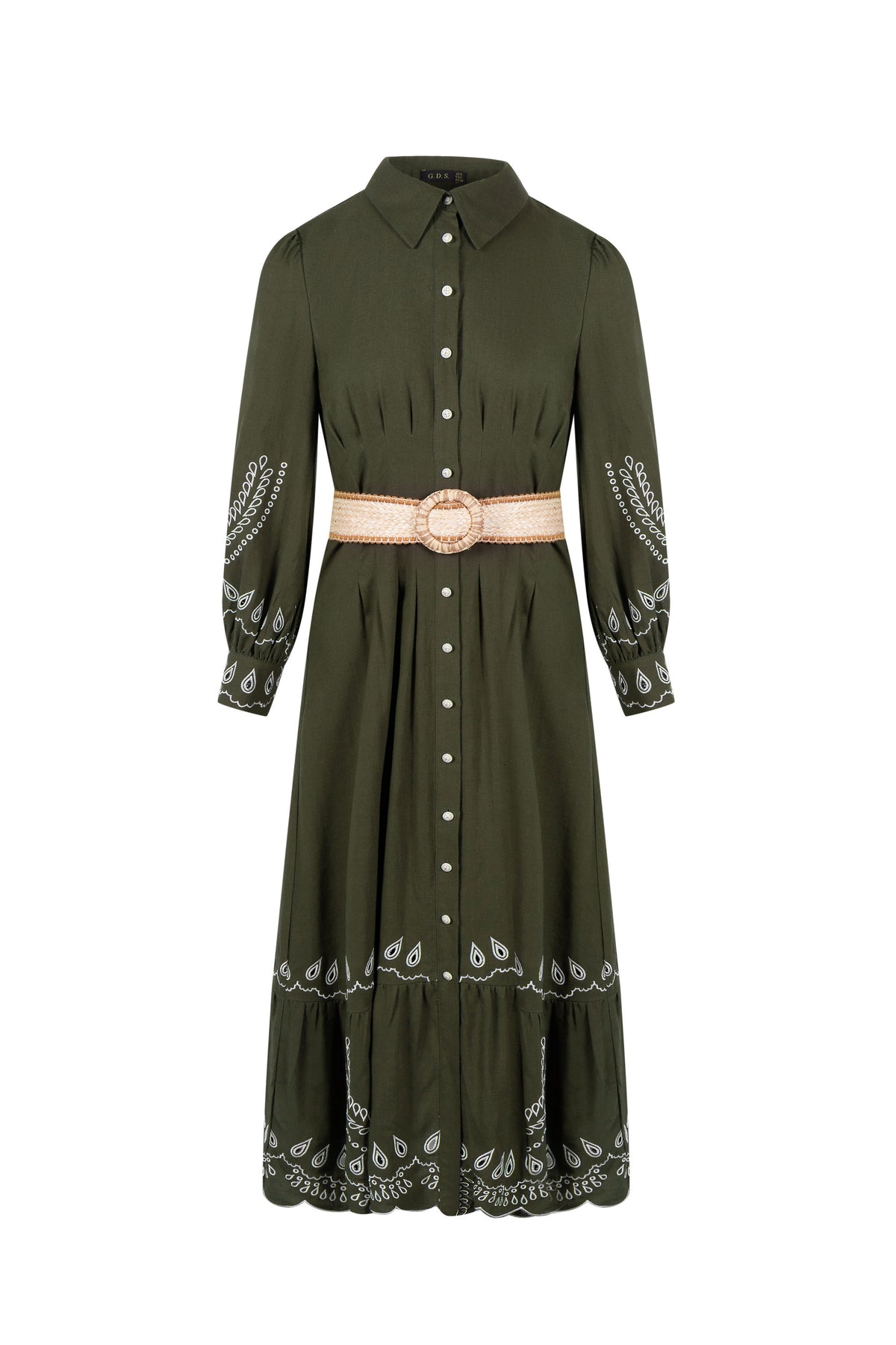 TANEYA EMBROIDERED LONG DRESS