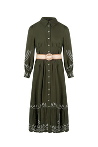 TANEYA EMBROIDERED LONG DRESS