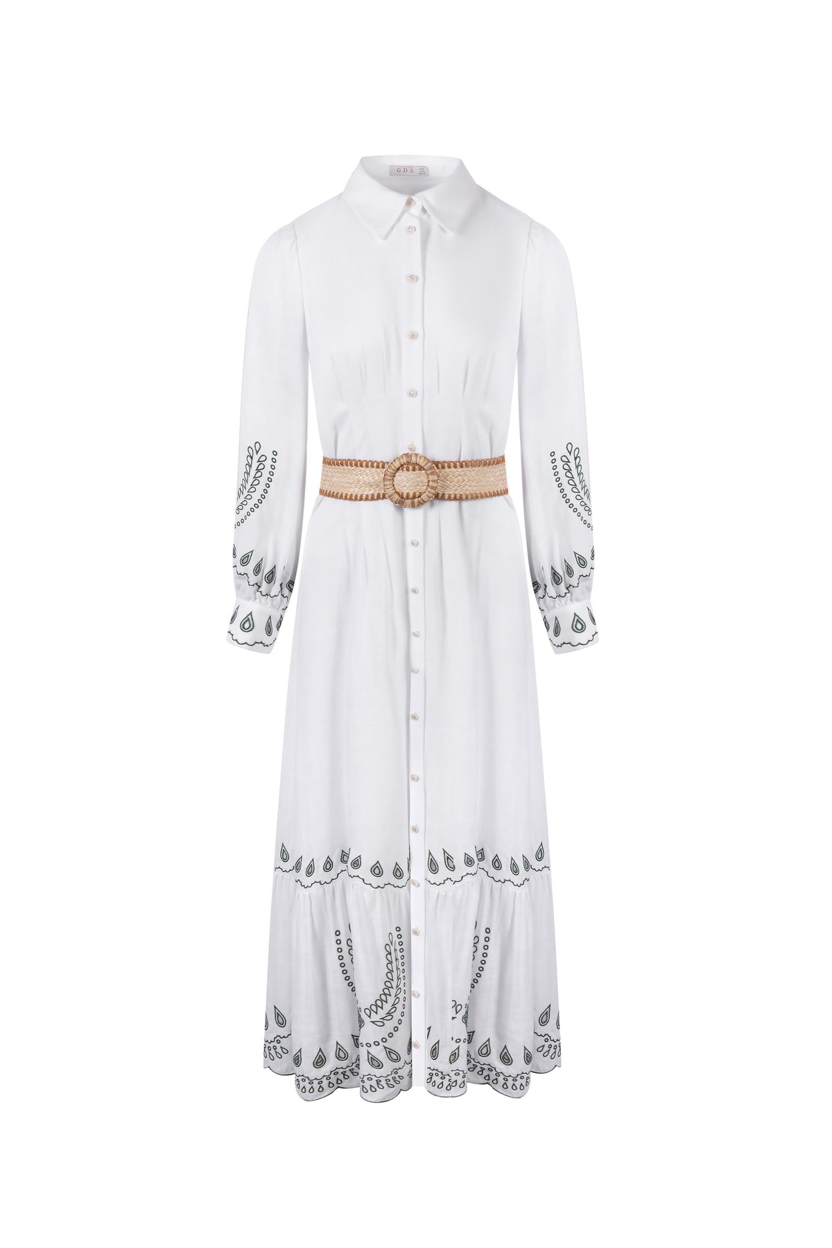 TANEYA EMBROIDERED LONG DRESS