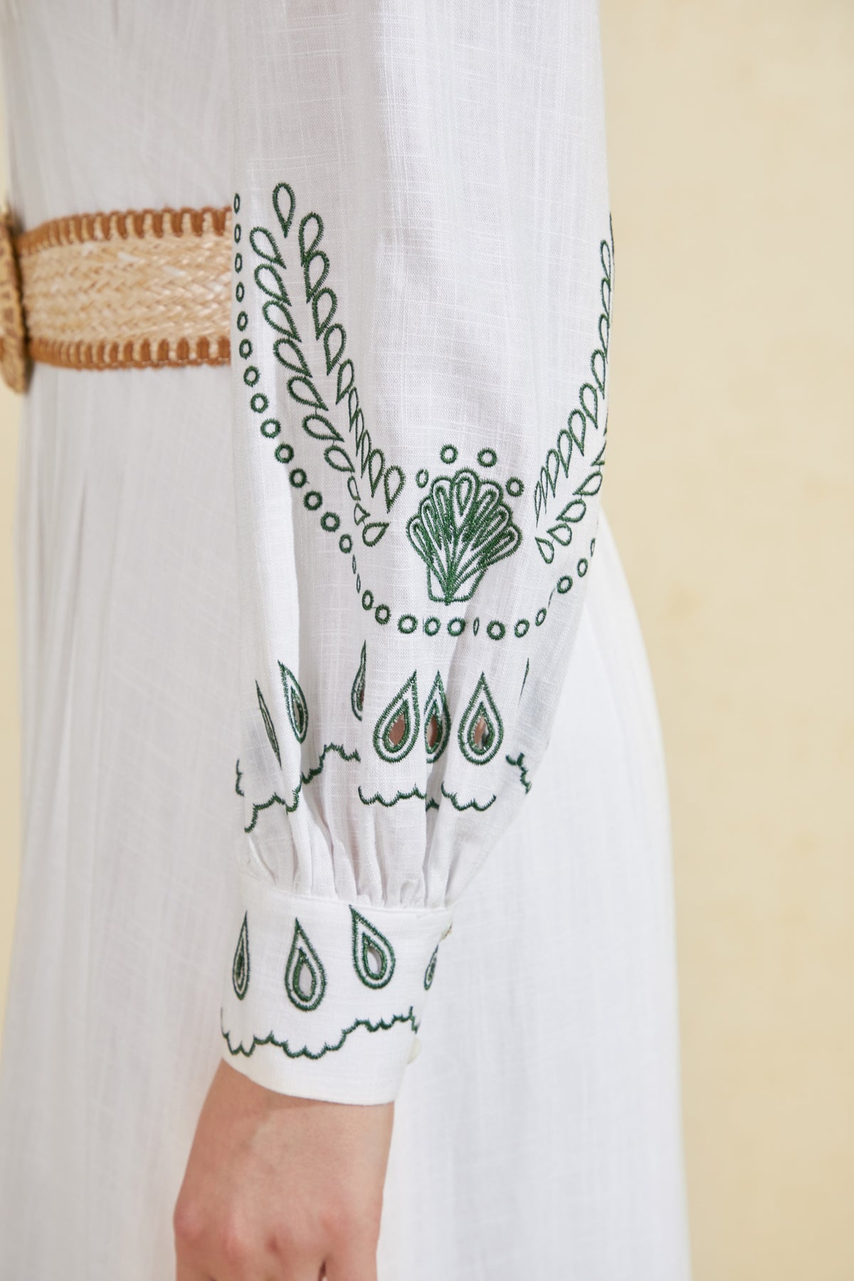 TANEYA EMBROIDERED LONG DRESS