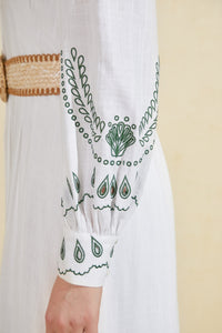 TANEYA EMBROIDERED LONG DRESS