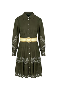 TANEYA EMBROIDERED SHORT DRESS