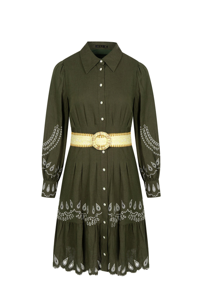 TANEYA EMBROIDERED SHORT DRESS