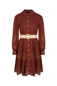 TANEYA EMBROIDERED SHORT DRESS