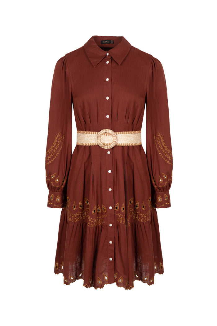 TANEYA EMBROIDERED SHORT DRESS