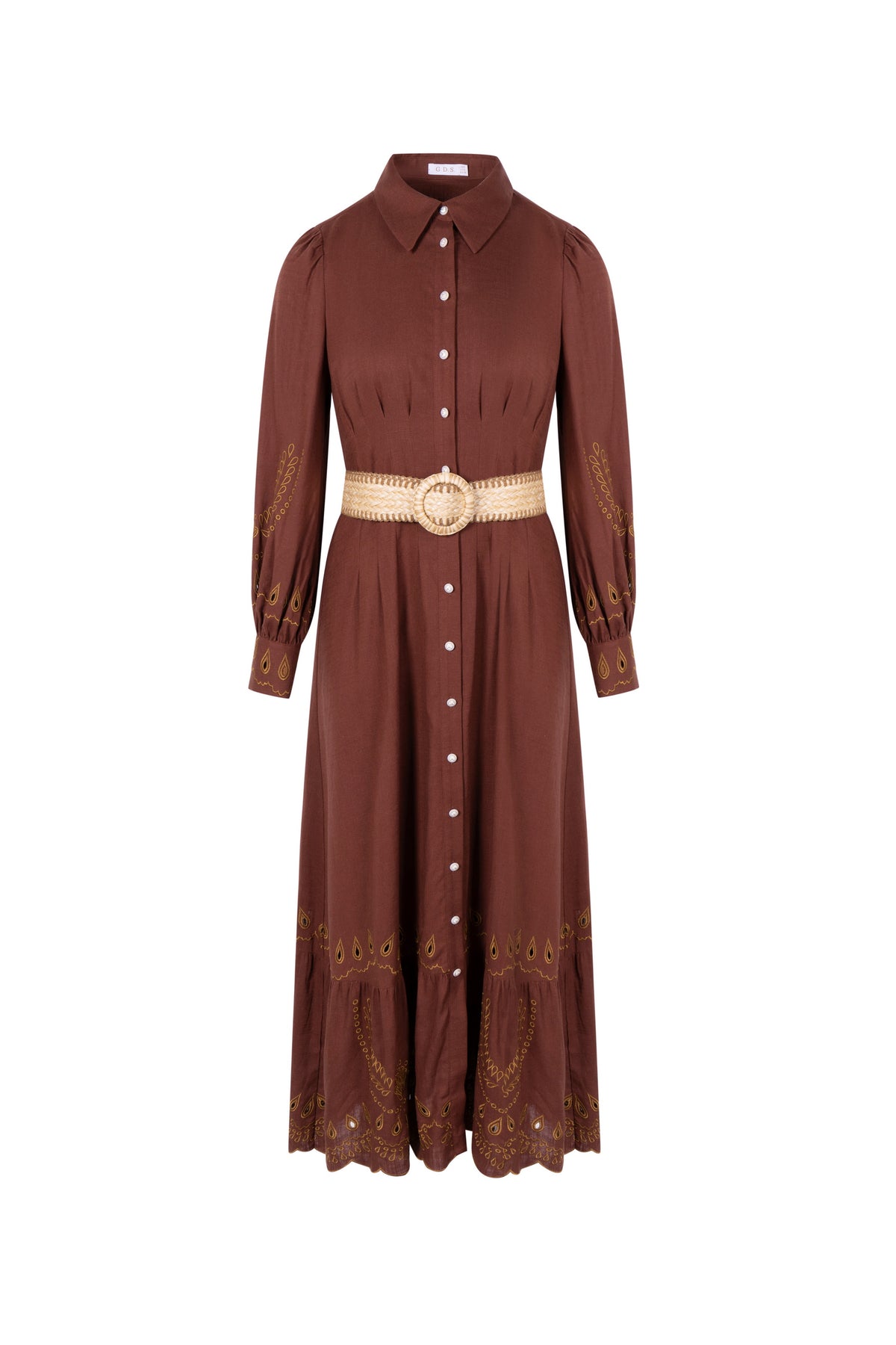 TANEYA EMBROIDERED LONG DRESS