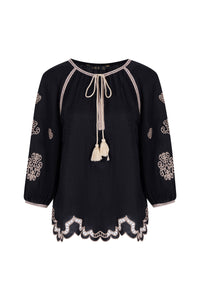 MARGUERITE EMBROIDERED BLOUSE