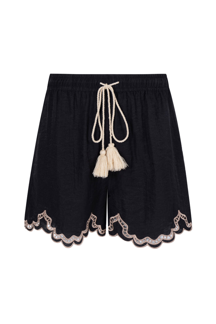 MARGUERITE EMBROIDERED SHORTS