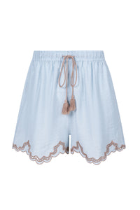 MARGUERITE EMBROIDERED SHORTS