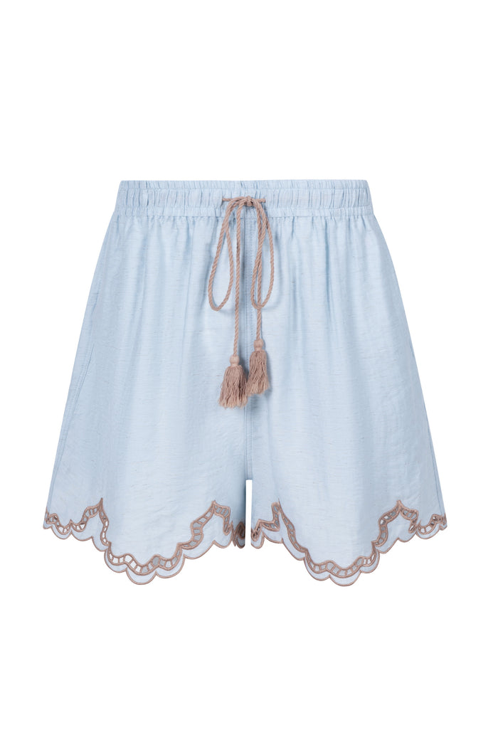 MARGUERITE EMBROIDERED SHORTS