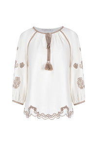 MARGUERITE EMBROIDERED BLOUSE