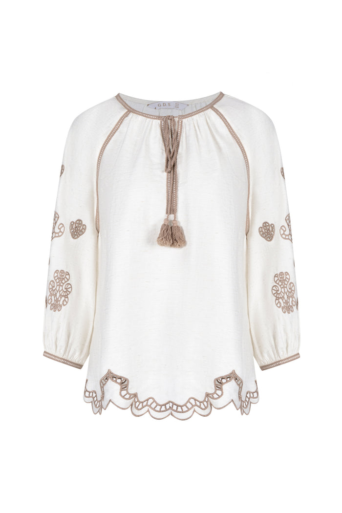 MARGUERITE EMBROIDERED BLOUSE