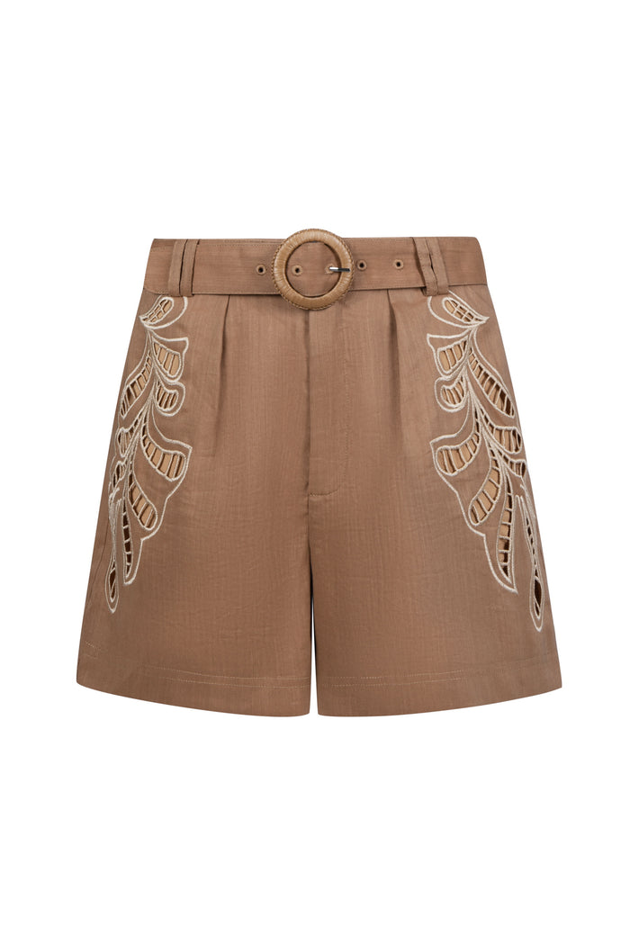 OCEANE EMBROIDERED SHORTS