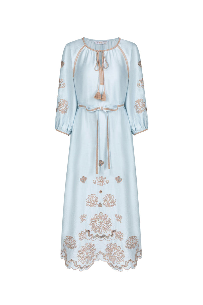 MARGUERITE EMBROIDERED DRESS