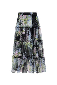 CHANTALLY SILK SKIRT