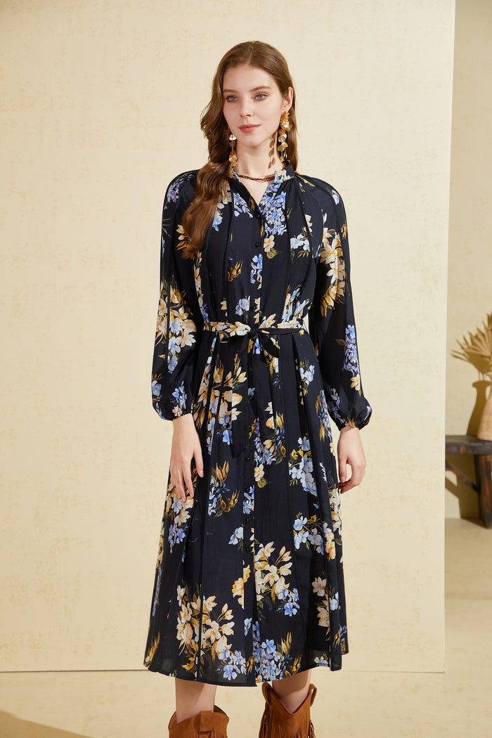 INES TENCEL LONG DRESS