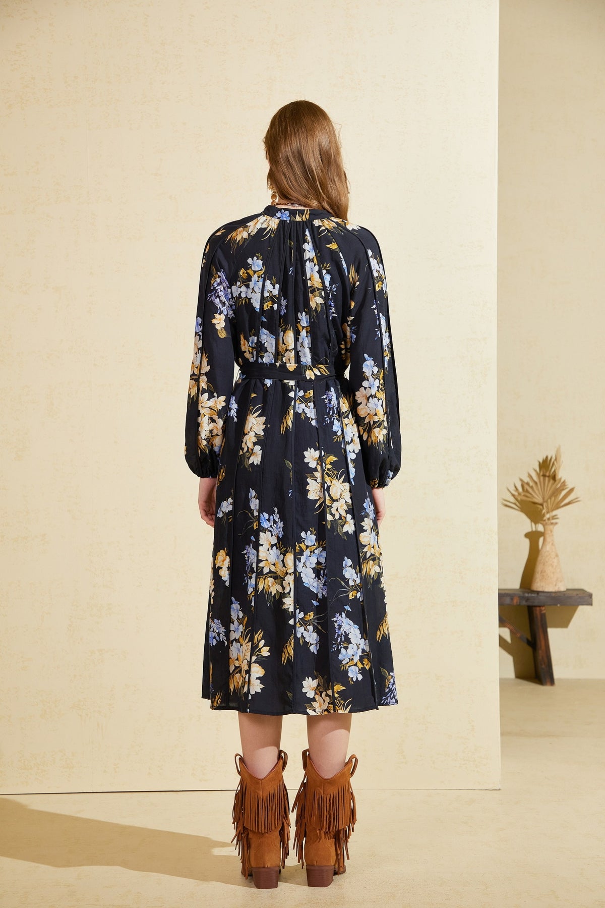 INES TENCEL LONG DRESS
