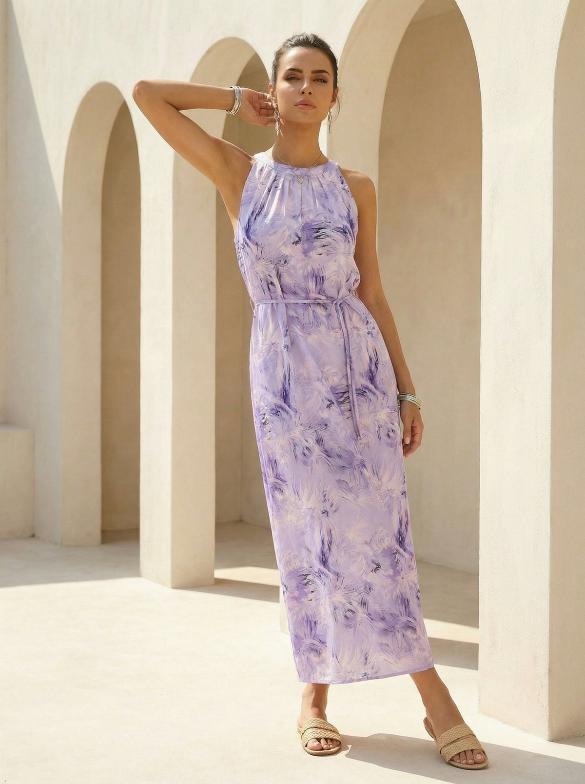 ASSIA CUPRO LONG DRESS