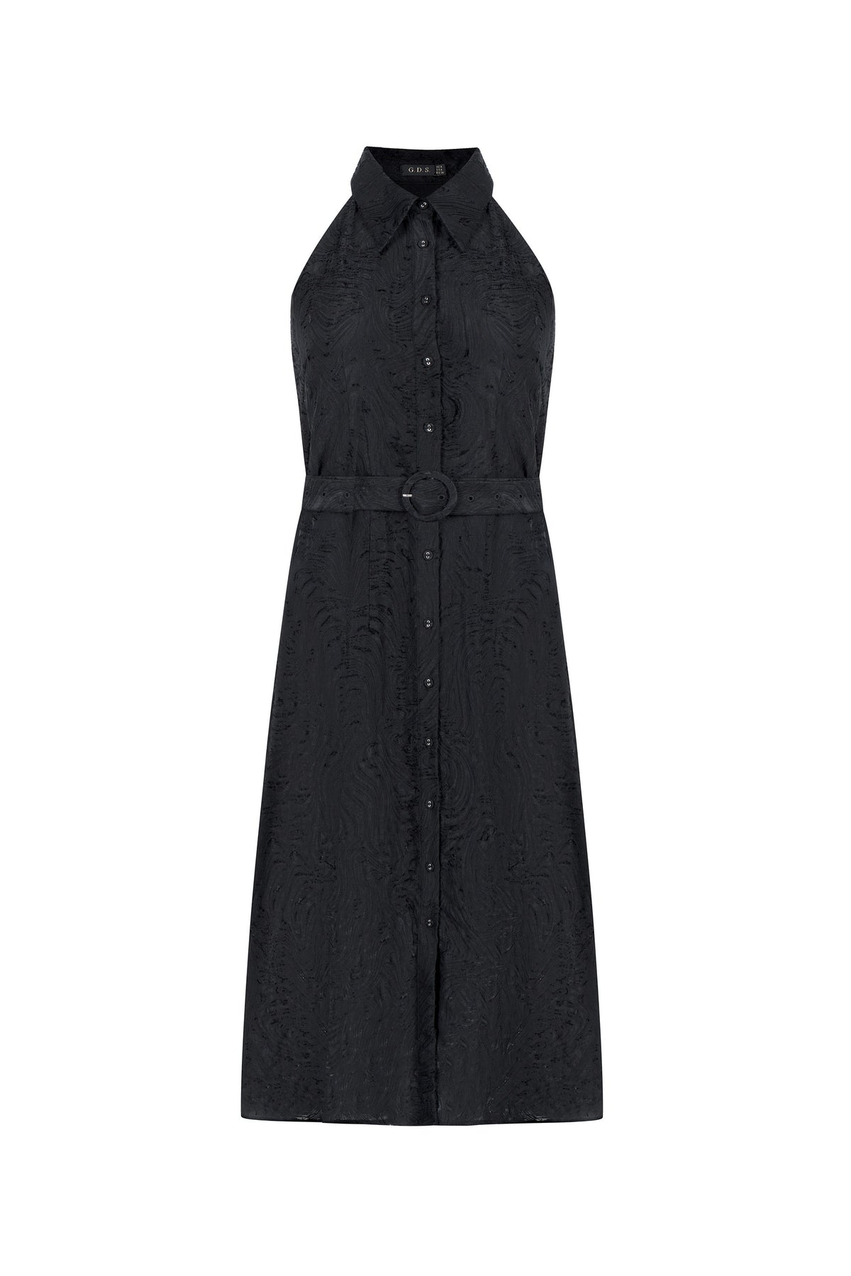 EMILIO BELTED LONG DRESS