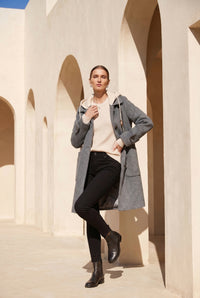 FIONA HOODED DUFFLE COAT