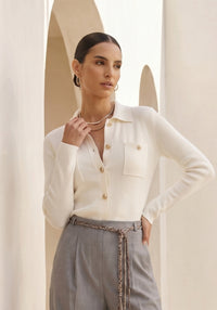 ERASMUS WOOL POLO SWEATER