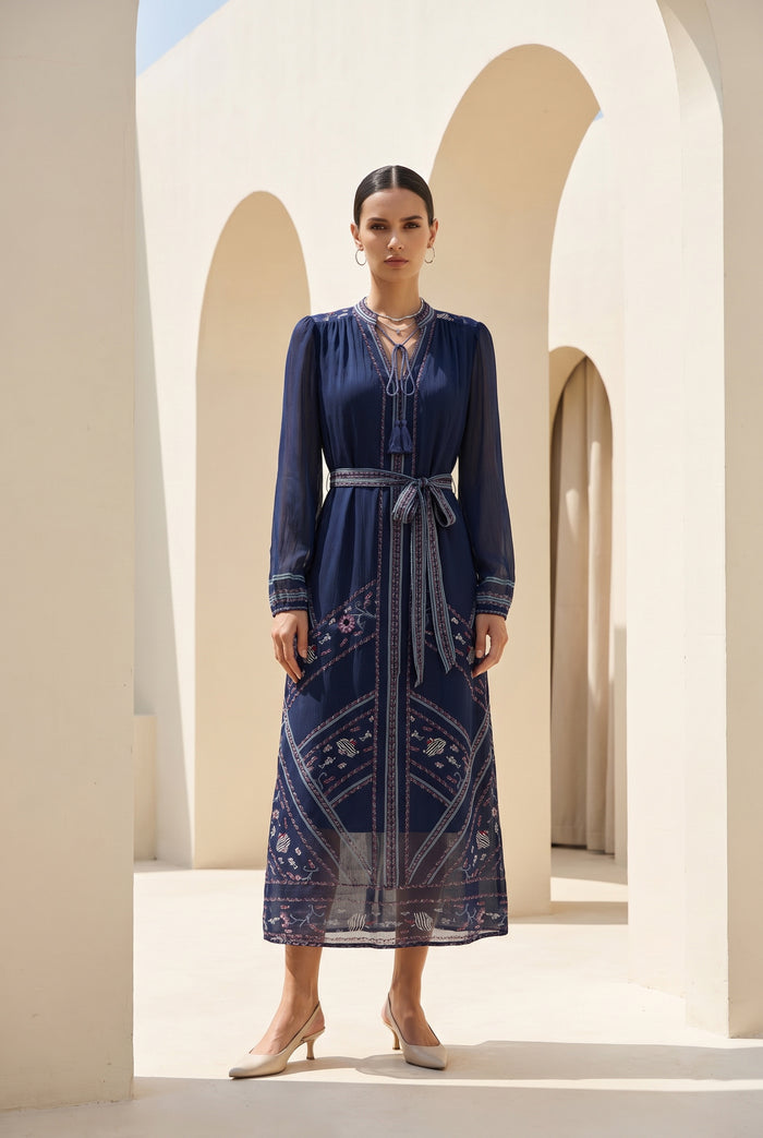 WINONA PRINTED LONG DRESS