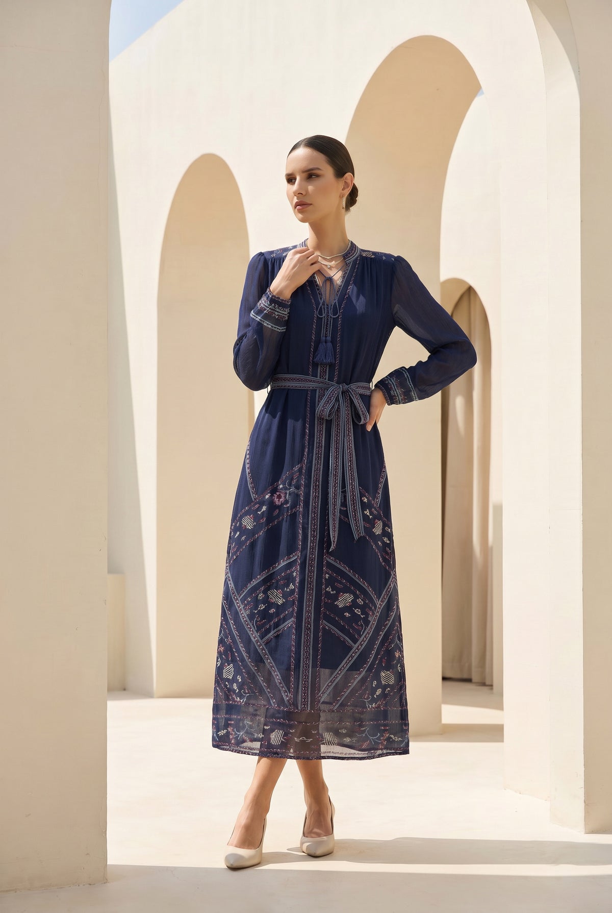 WINONA PRINTED LONG DRESS