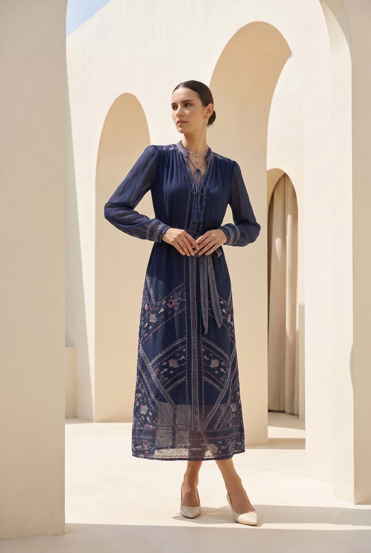 WINONA PRINTED LONG DRESS