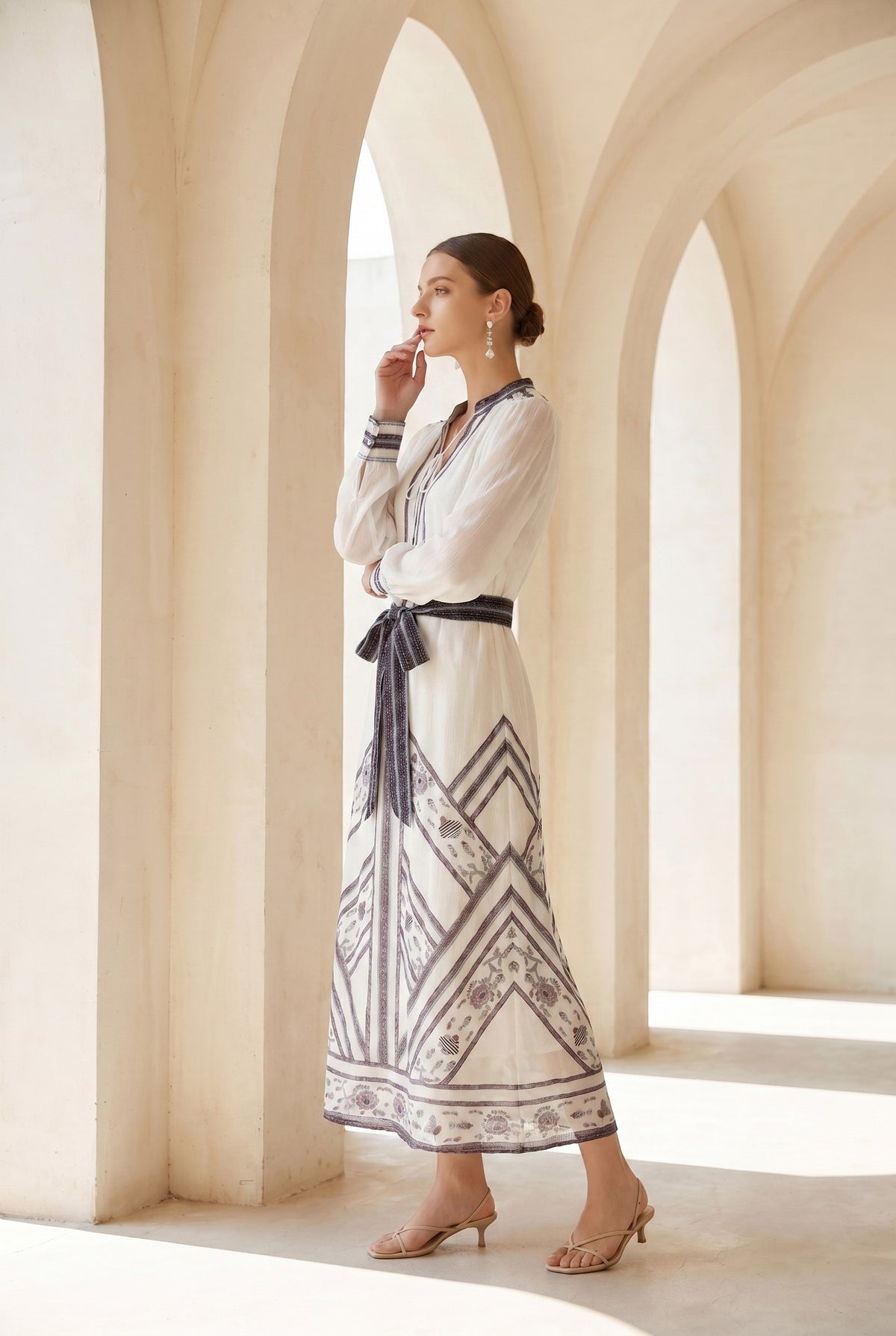 WINONA PRINTED LONG DRESS
