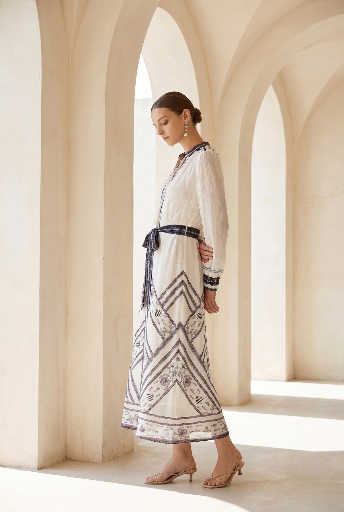 WINONA PRINTED LONG DRESS