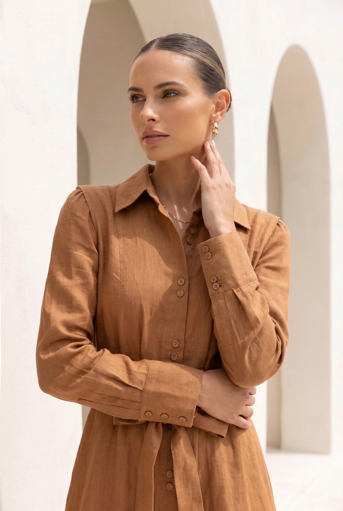 NATALIA LINEN DRESS