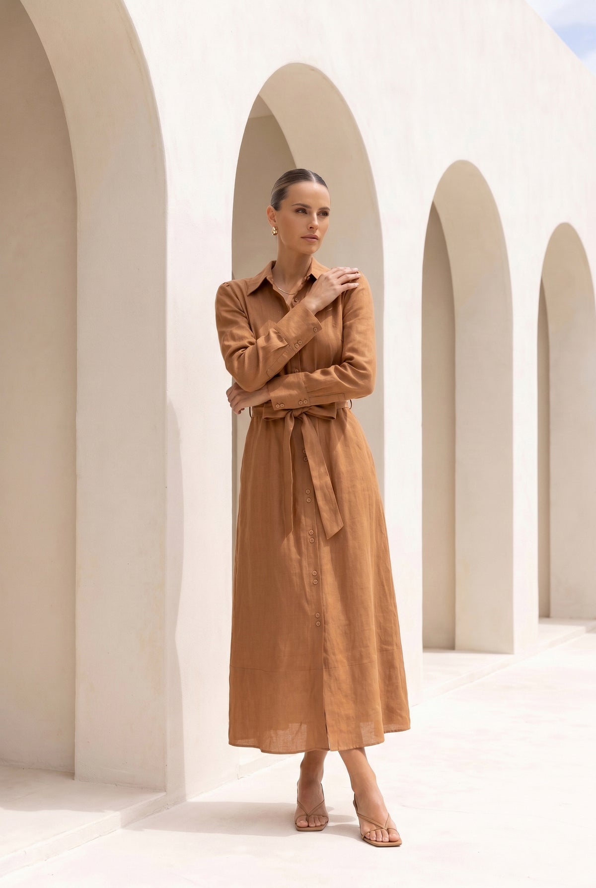 NATALIA LINEN DRESS
