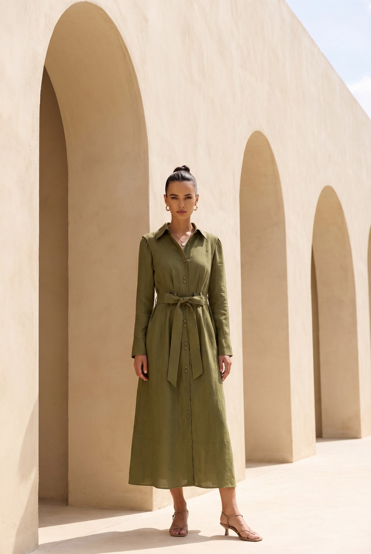 NATALIA LINEN DRESS