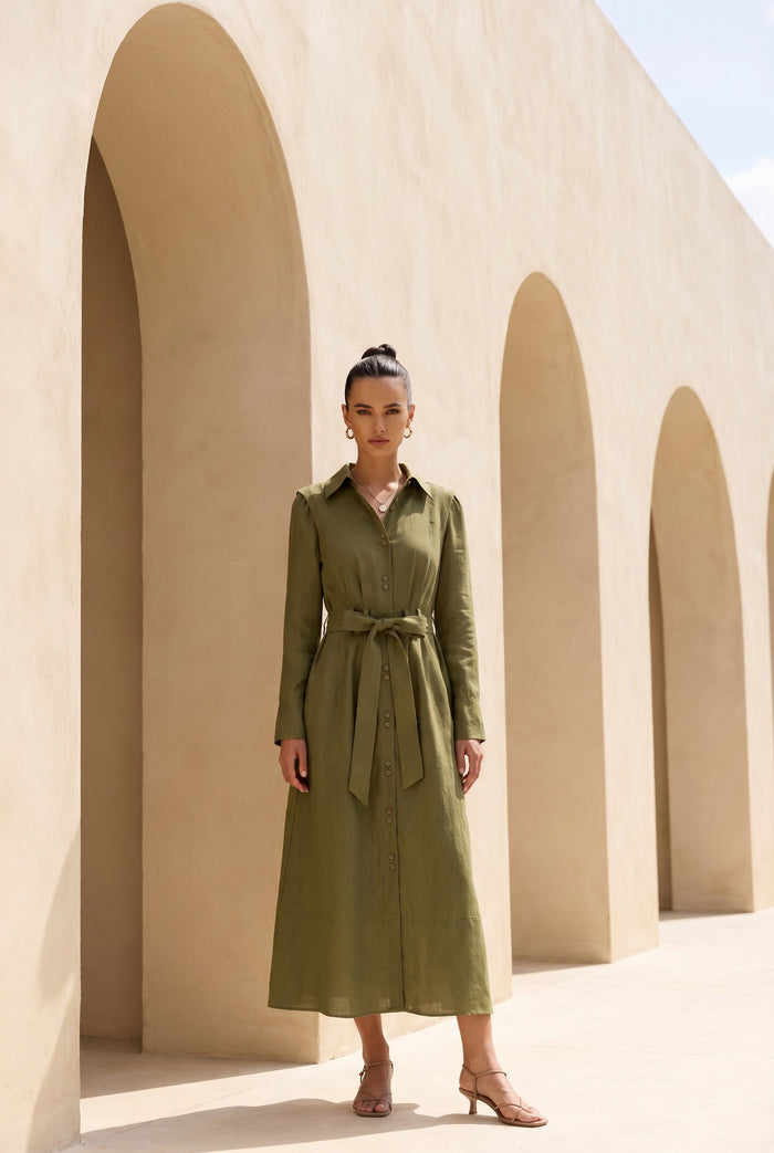 NATALIA LINEN DRESS
