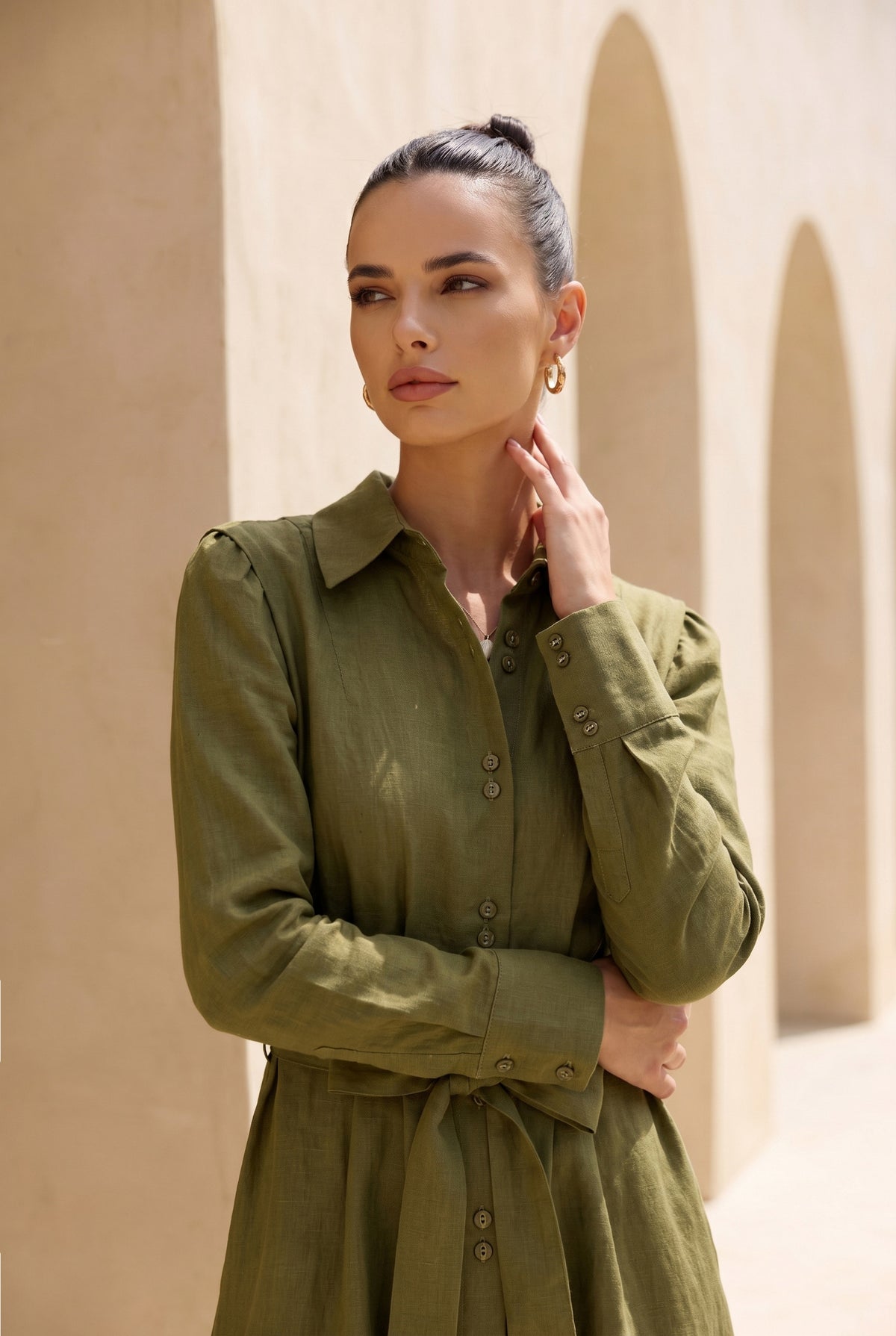 NATALIA LINEN DRESS